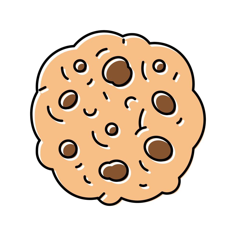 ilustração vetorial de ícone de cor de aveia de biscoito vetor