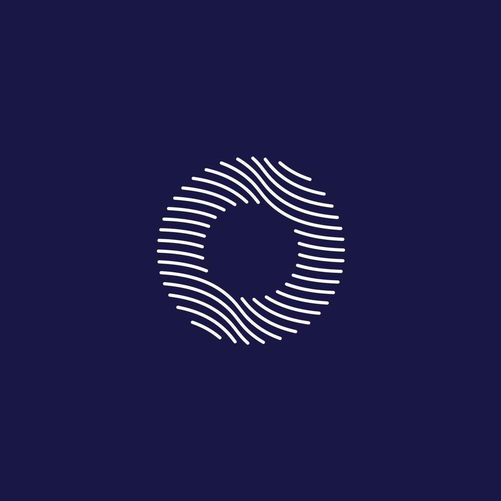 inspiração de modelo de design de logotipo de onda de círculo de letra o vetor