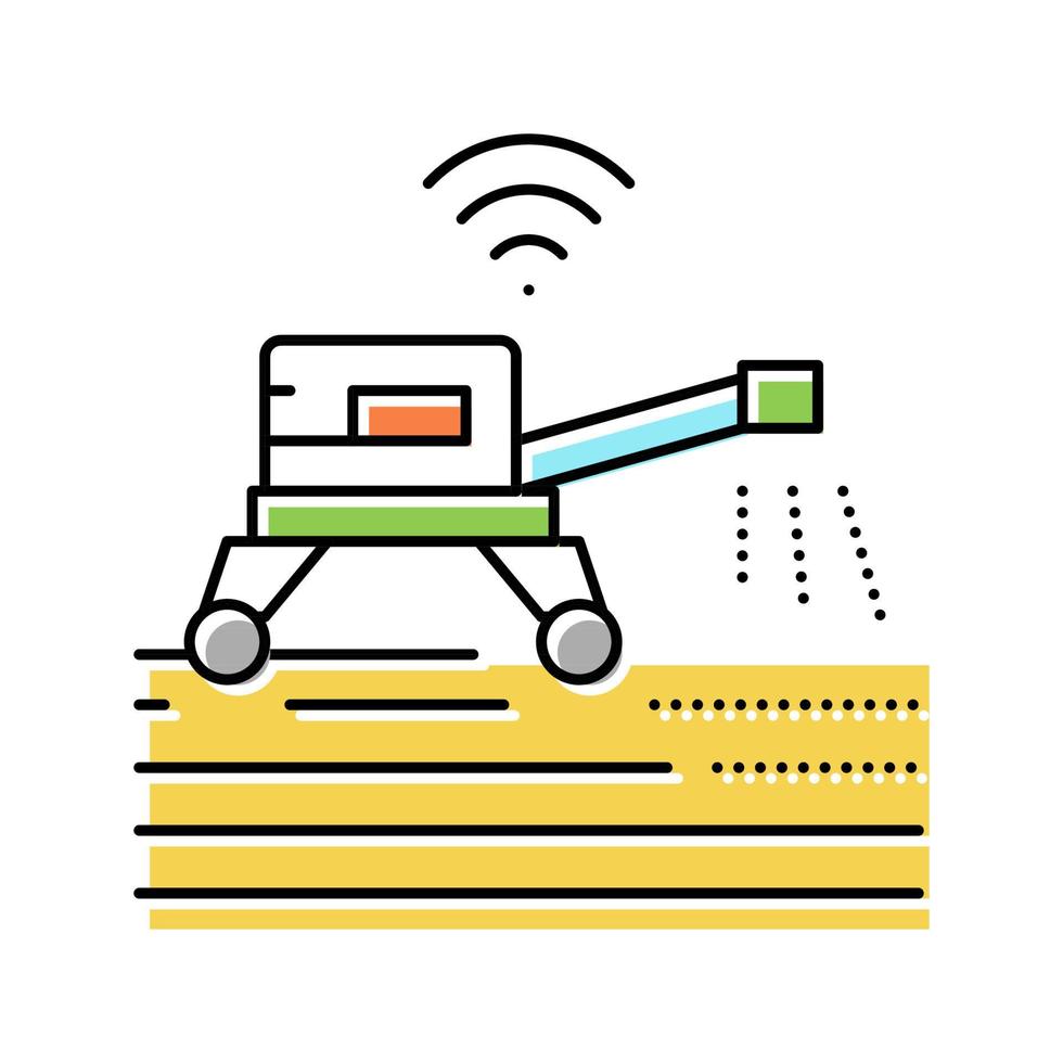 ilustração em vetor ícone de cor do sistema de irrigação inteligente