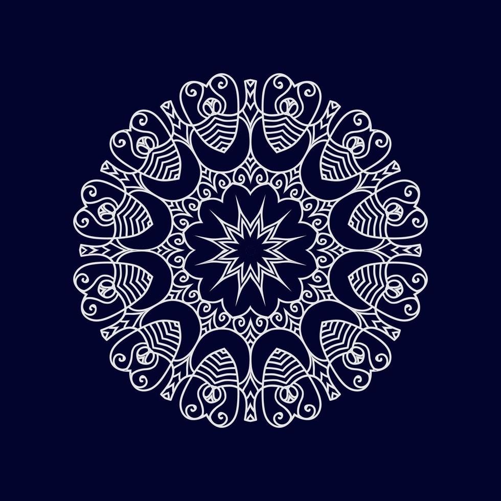 ilustração em vetor de design de fundo de mandala de flor