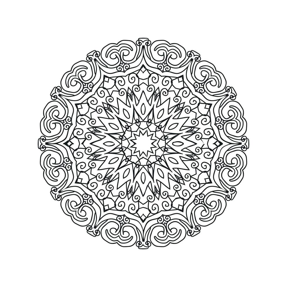 ilustração vetorial de fundo de design de padrão de mandala vetor