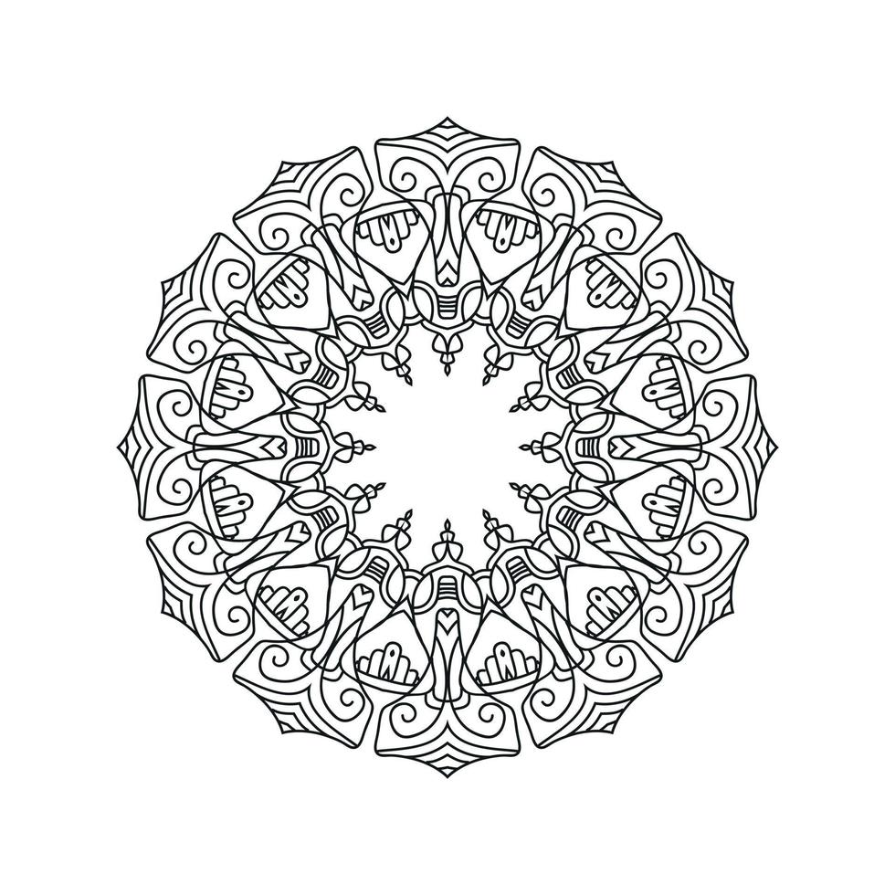 nova ilustração vetorial de desenhos de mandala de flores vetor