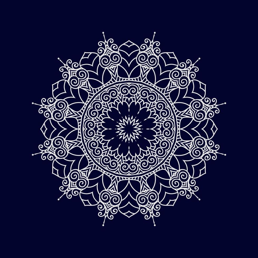 nova ilustração vetorial de arte de mandala de flores vetor