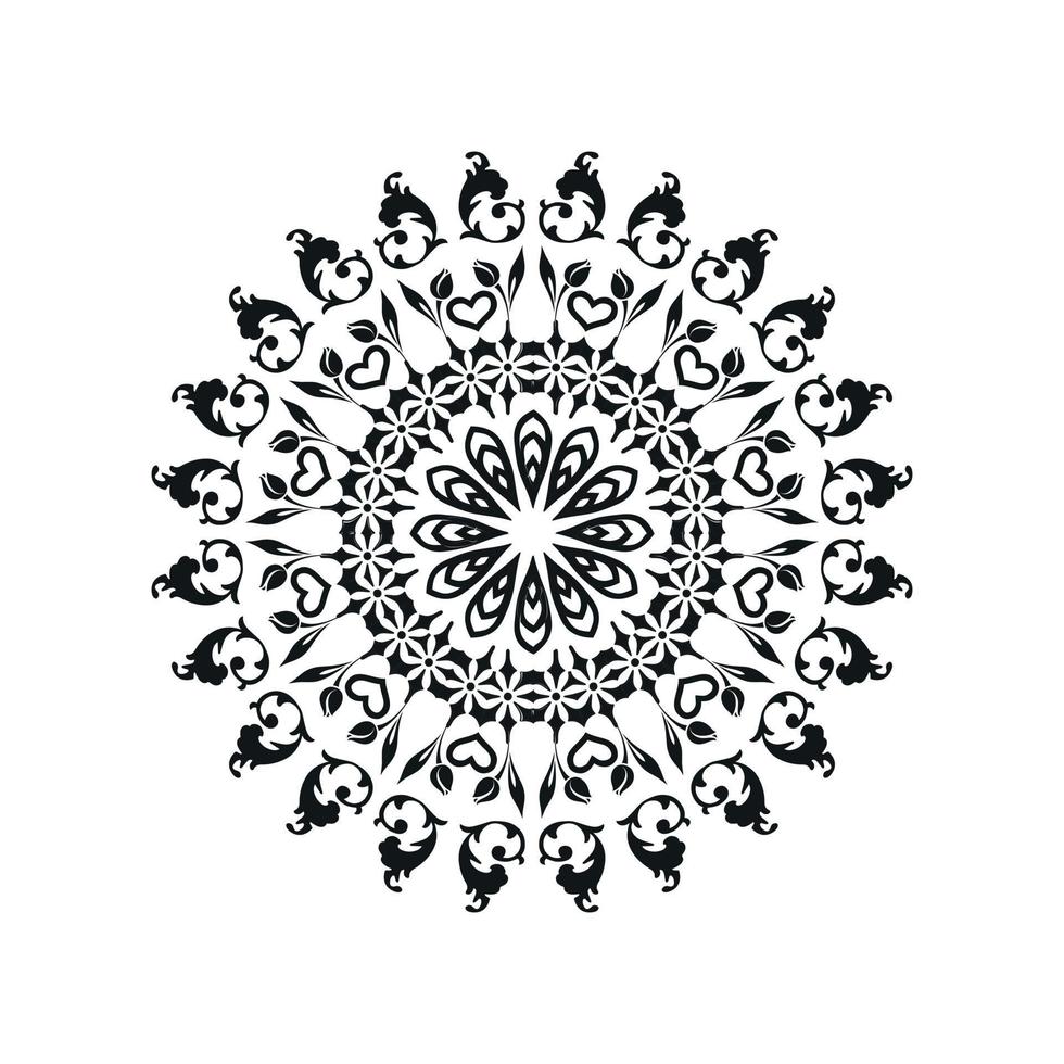 desenhos vetoriais de mandala de flores. fundo de arte mandala vetor