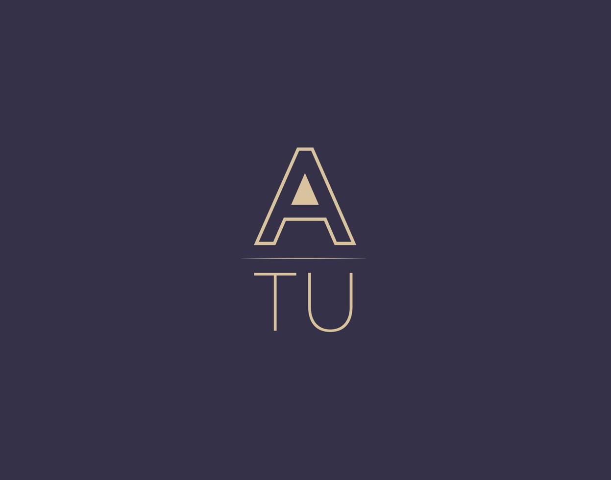 design de logotipo de carta atu imagens vetoriais minimalistas modernas vetor