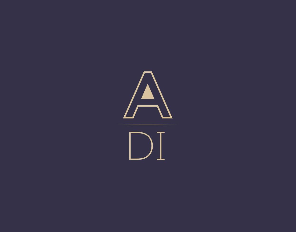 adi letter logo design imagens vetoriais minimalistas modernas vetor