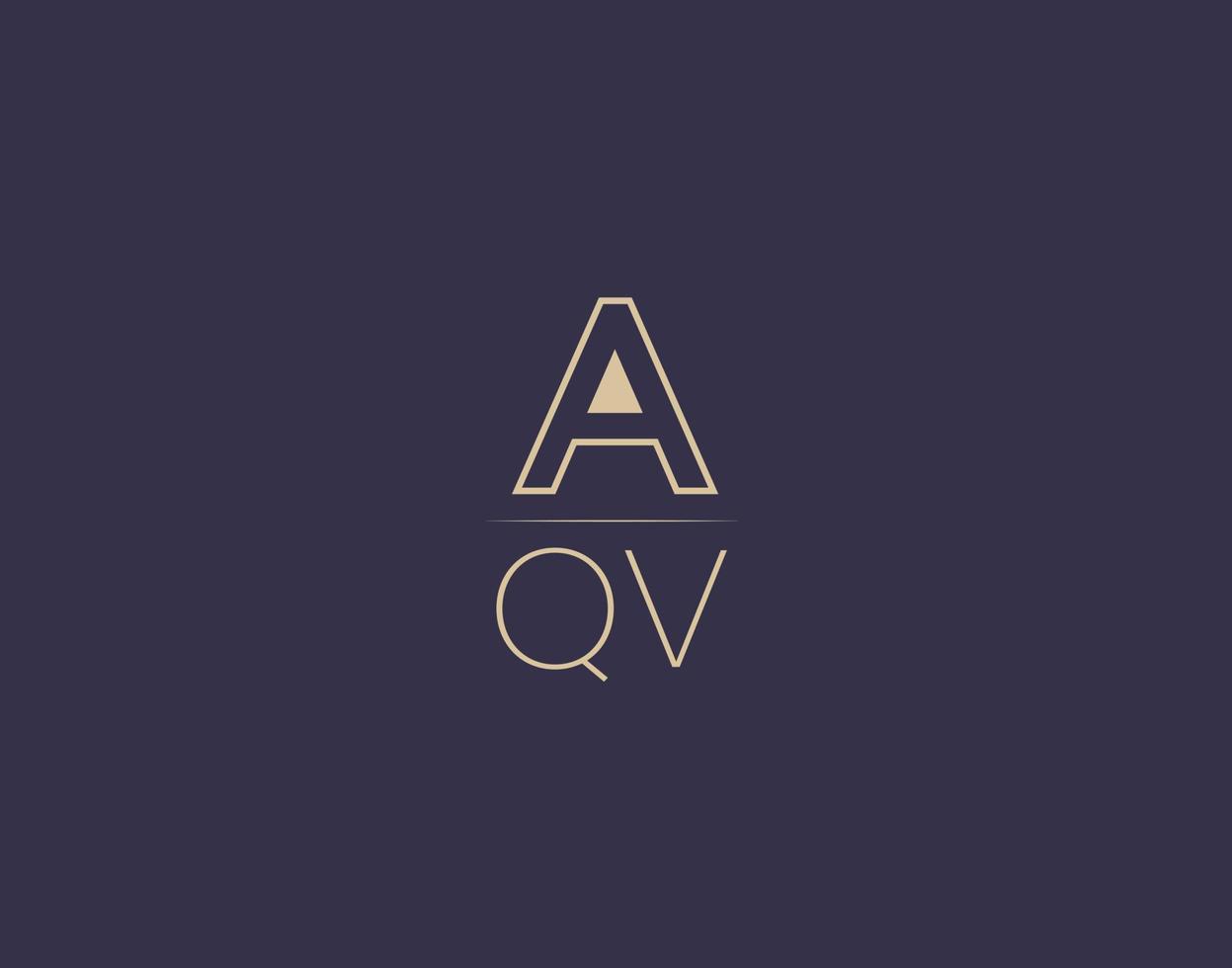 design de logotipo de carta aqv imagens vetoriais minimalistas modernas vetor