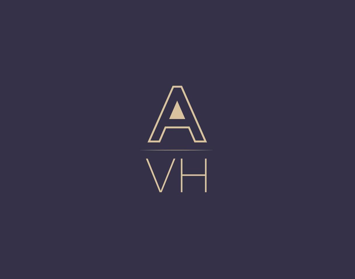 avh letter logo design imagens vetoriais minimalistas modernas vetor
