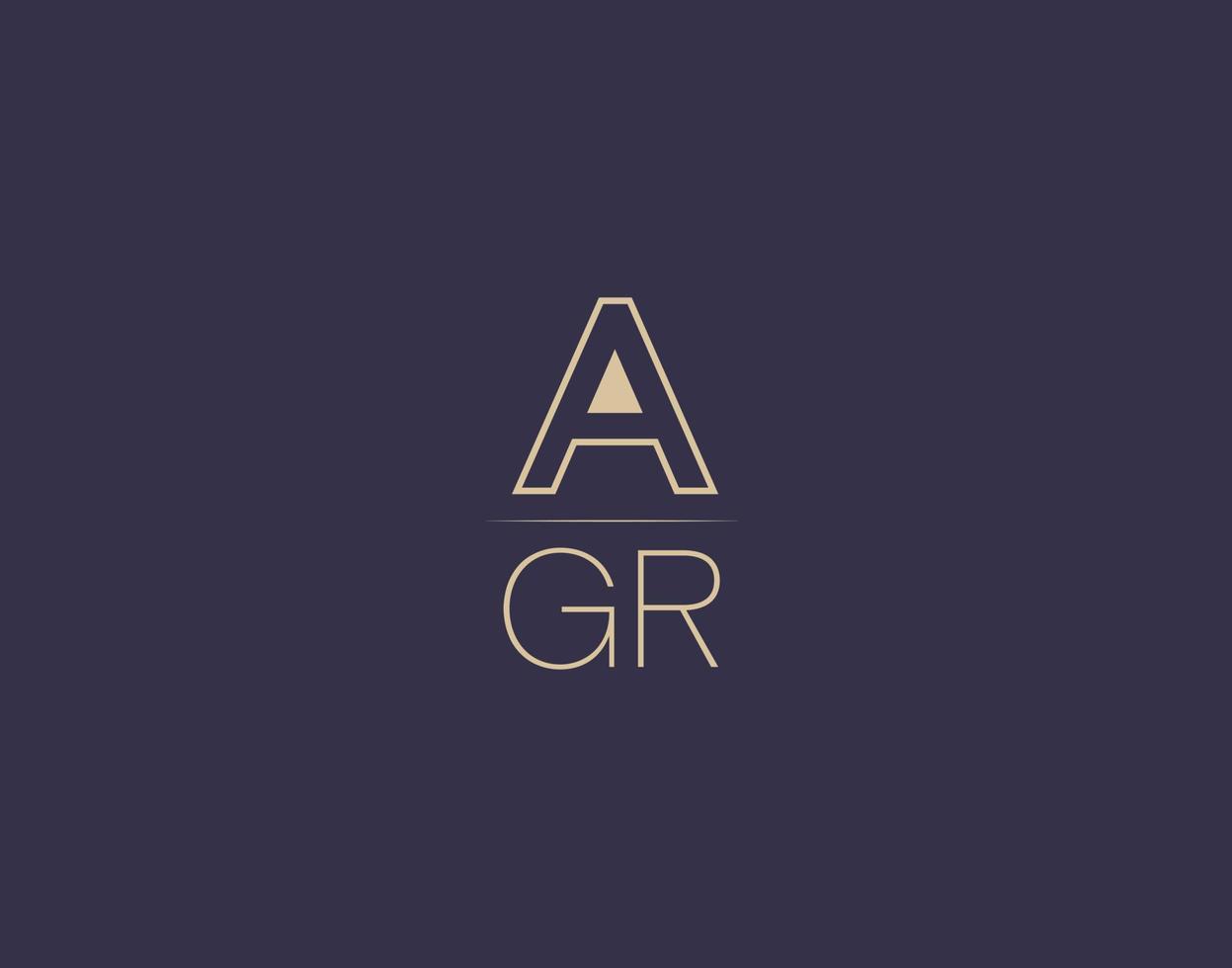 design de logotipo de carta agr imagens vetoriais minimalistas modernas vetor