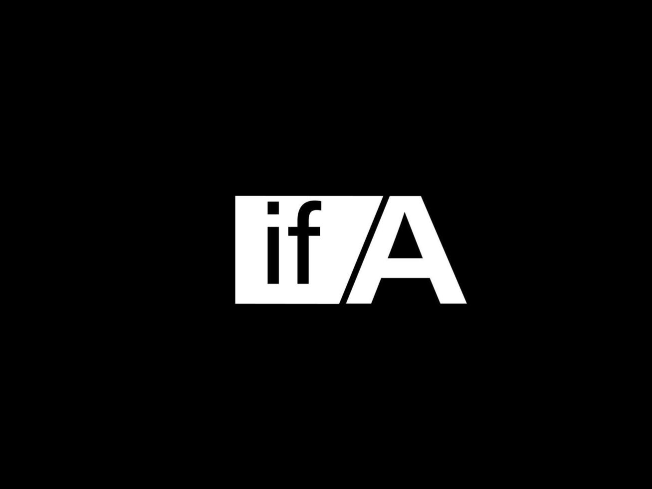 ifa logotipo e arte vetorial de design gráfico, ícones isolados em fundo preto vetor
