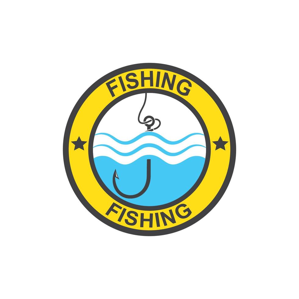 ilustração em vetor ícone do logotipo de pesca