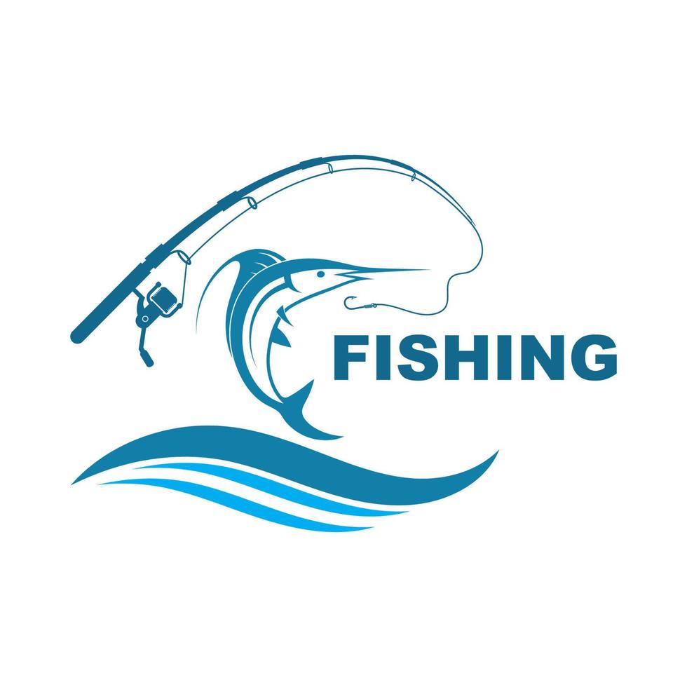 ilustração em vetor ícone do logotipo de pesca