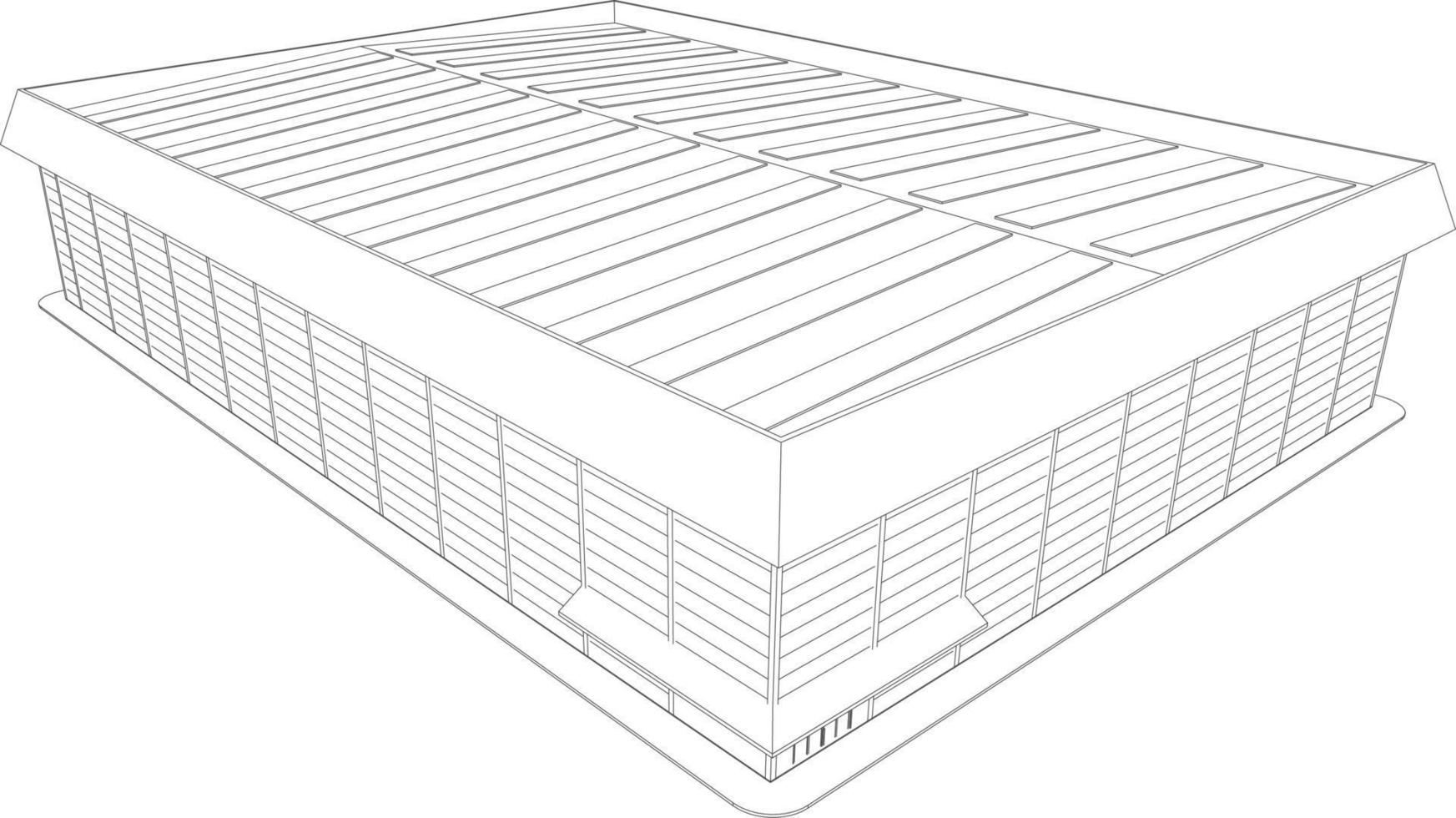 ilustração 3D do projeto de construção vetor