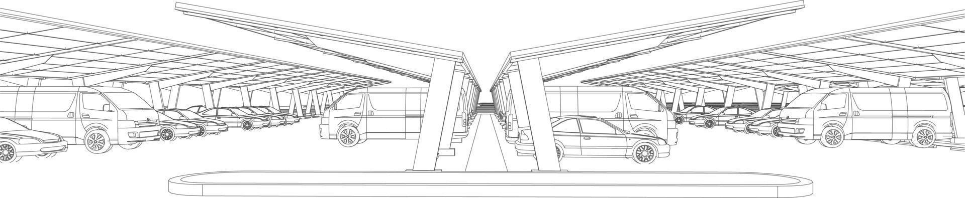 ilustração 3D do projeto de construção vetor