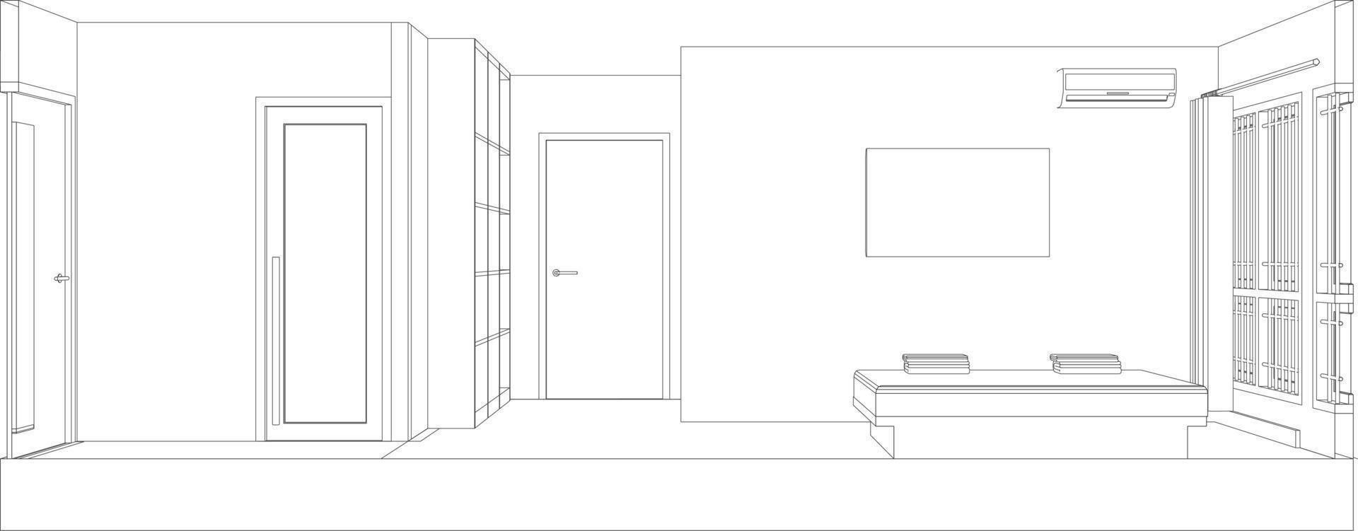 ilustração 3D do projeto de construção vetor