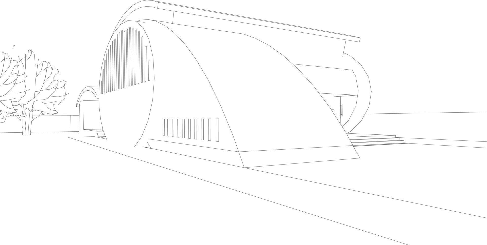 ilustração 3D do projeto de construção vetor