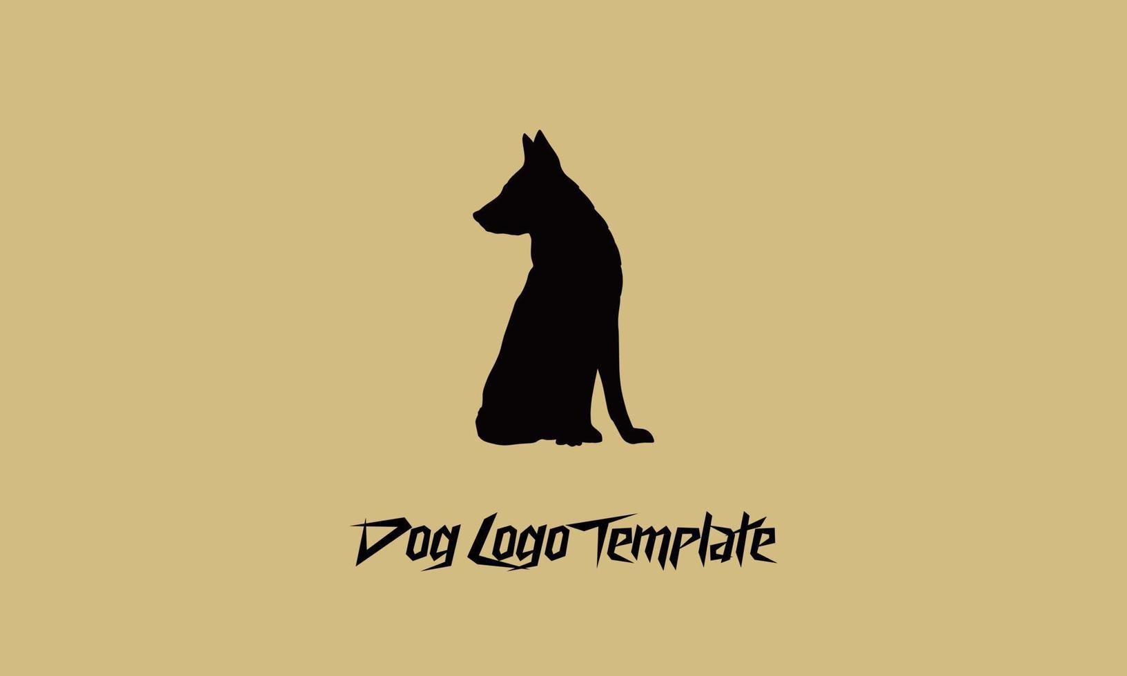 design de ilustração vetorial de modelo de logotipo de cachorro vetor