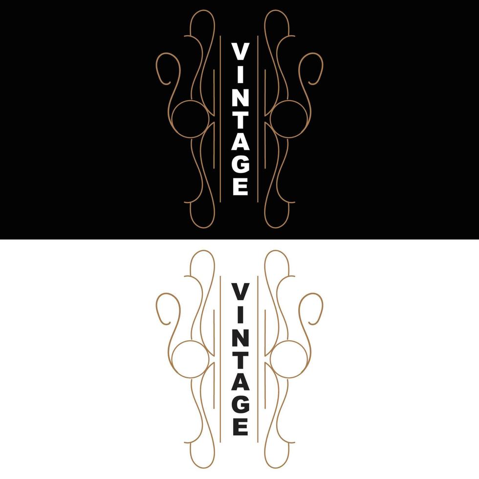 design vintage retrô, logotipo de ornamento vetorial minimalista luxuoso, com estilo mandala e batik, ilustração de marca de produto, convite, banner, moda vetor