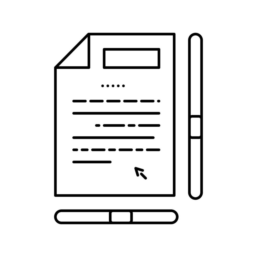 ilustração em vetor ícone de linha de rolagem de navegação de página