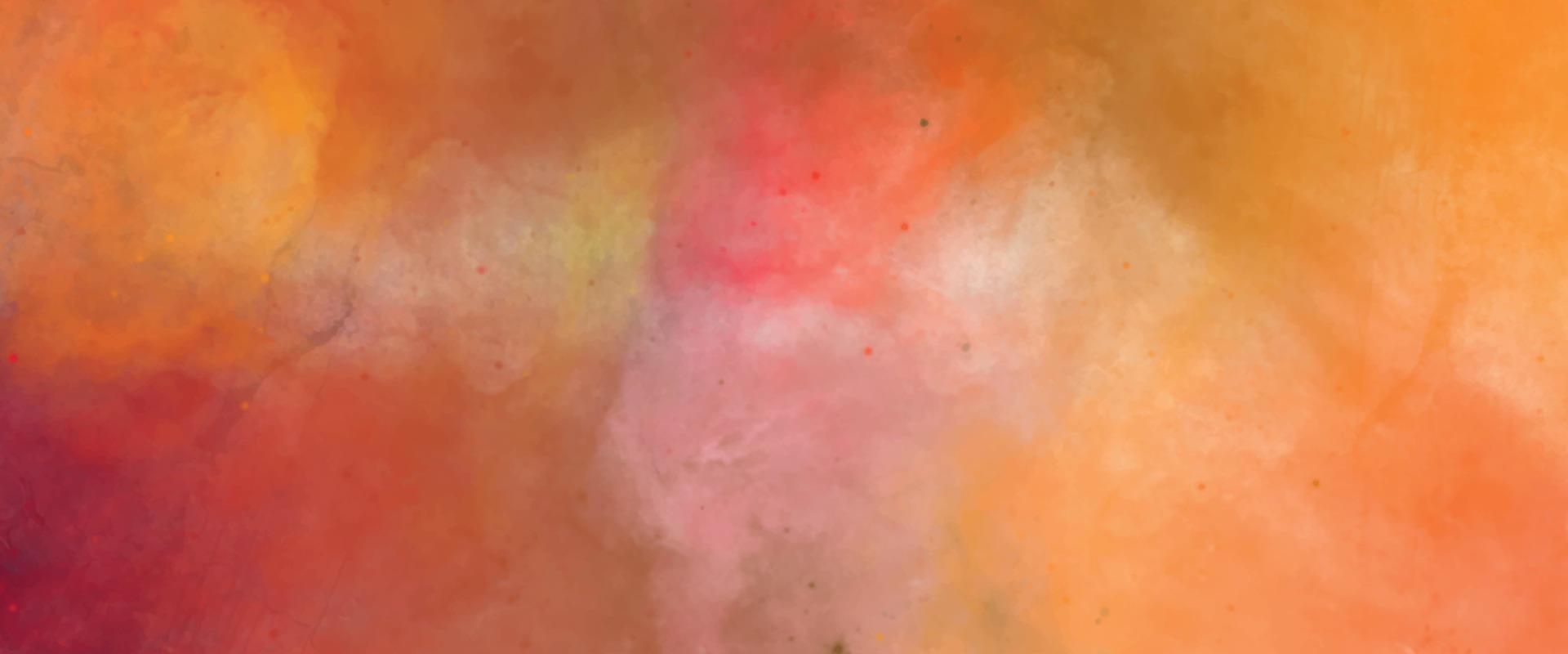 fundo vermelho e amarelo, abstrato aquarela com espaço. nascer do sol colorido ou cores do pôr do sol em formas nubladas. bela textura de amarelo em fundo aquarela pintado à mão. vetor