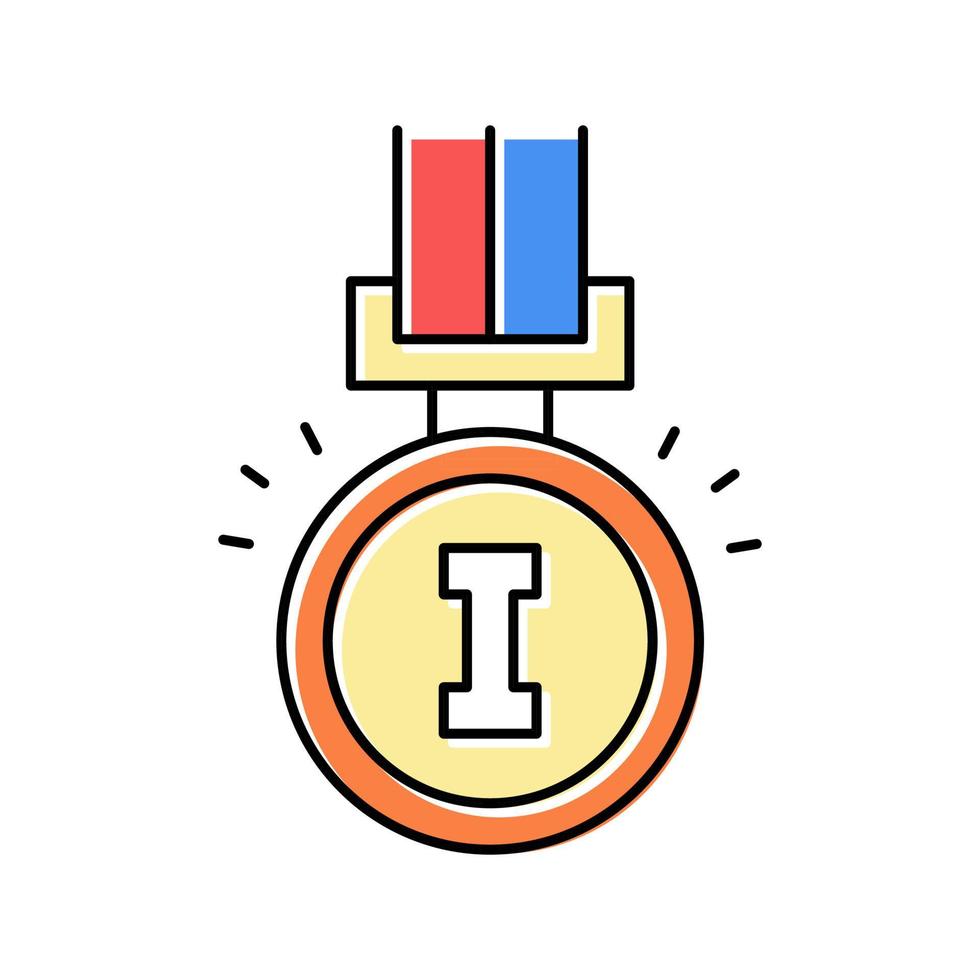 ilustração vetorial de ícone de cor de prêmio campeão vetor