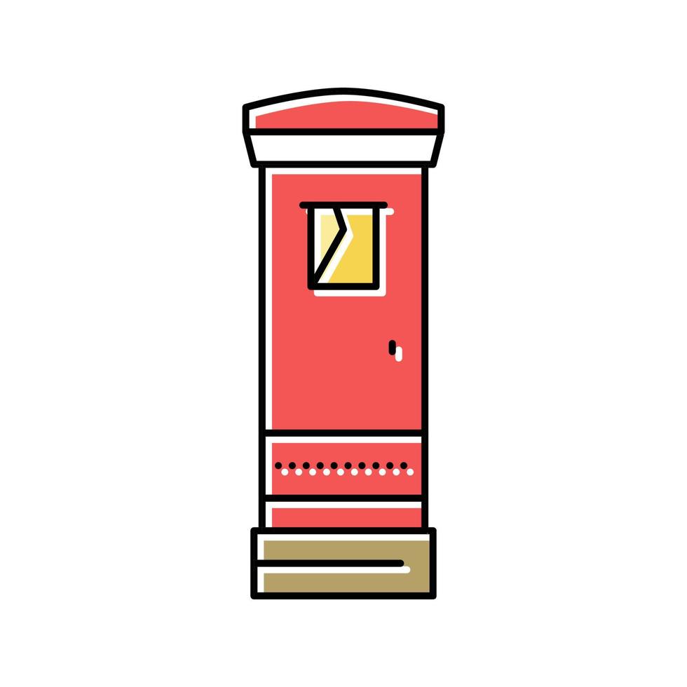 ilustração em vetor ícone de cor de construção de caixa postal
