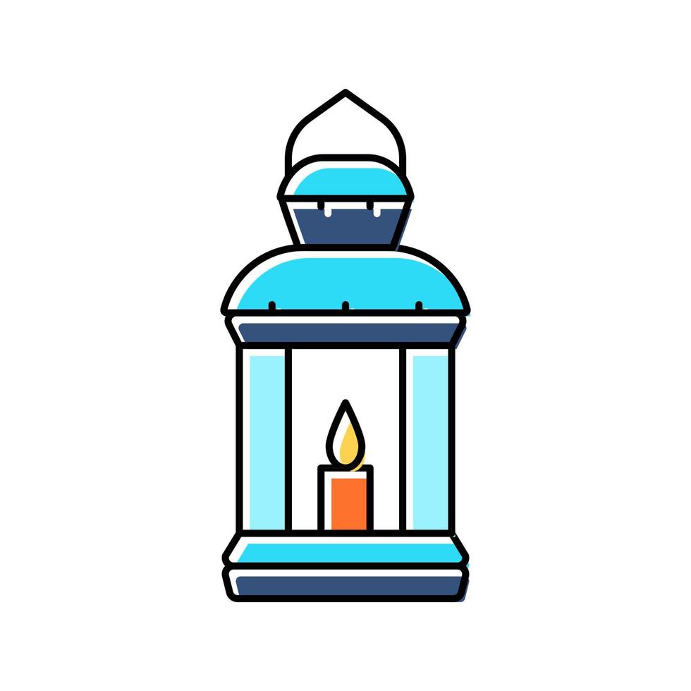 ilustração vetorial de ícone de cor de inverno de lanterna de natal vetor