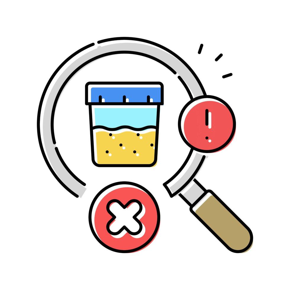 ilustração em vetor ícone de cor de teste de drogas positivo