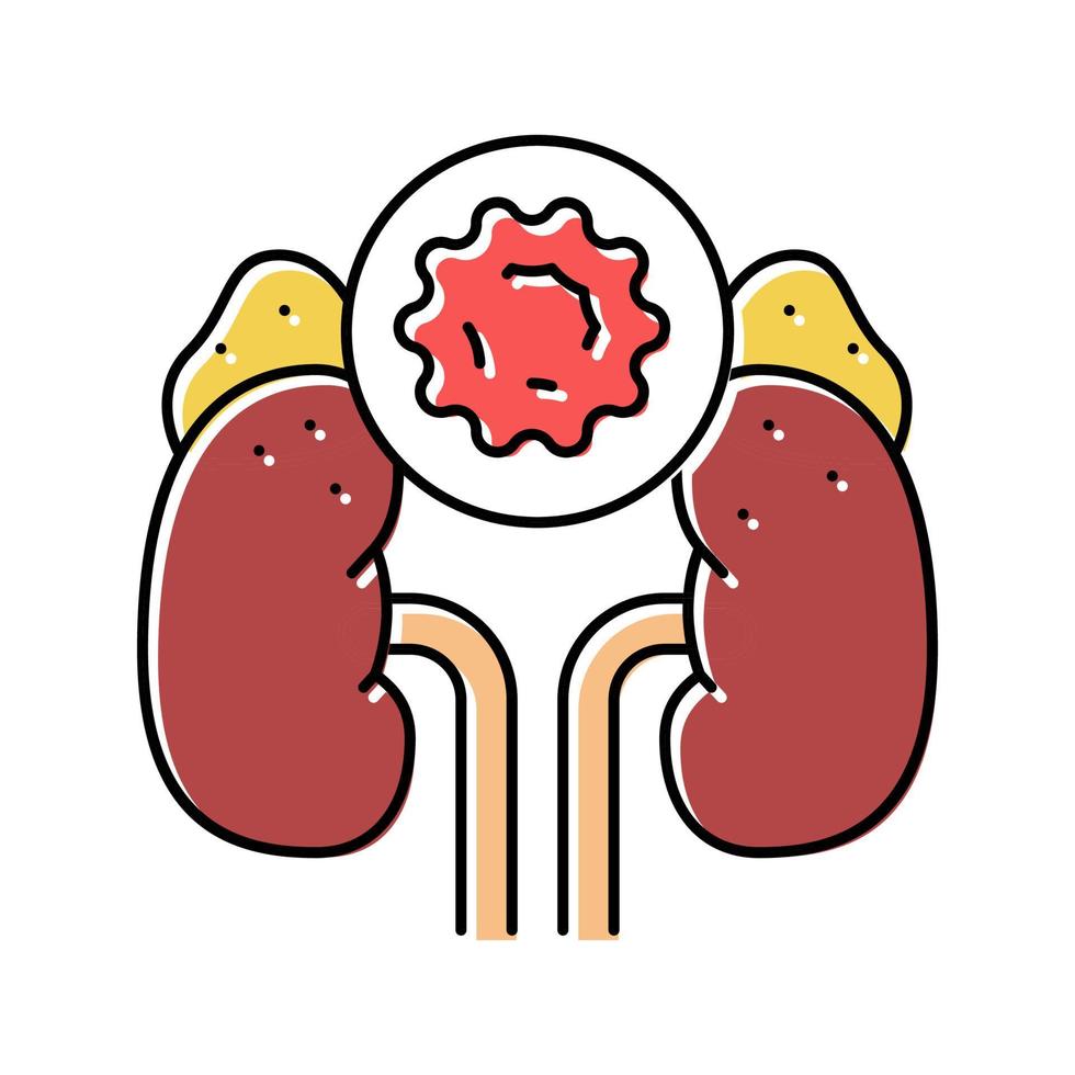 ilustração vetorial de ícone de cor de síndrome de cortisol cushing vetor