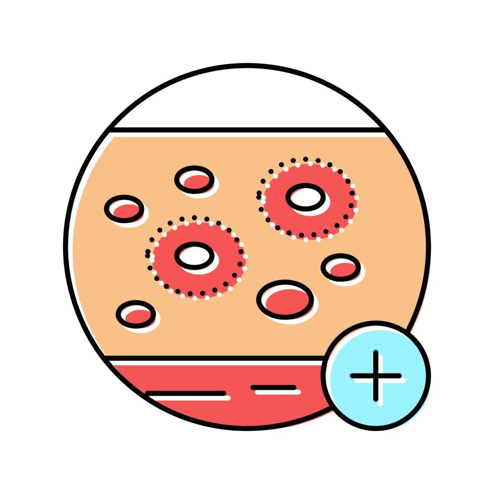 ilustração vetorial de ícone de cor de infecções de pele vetor