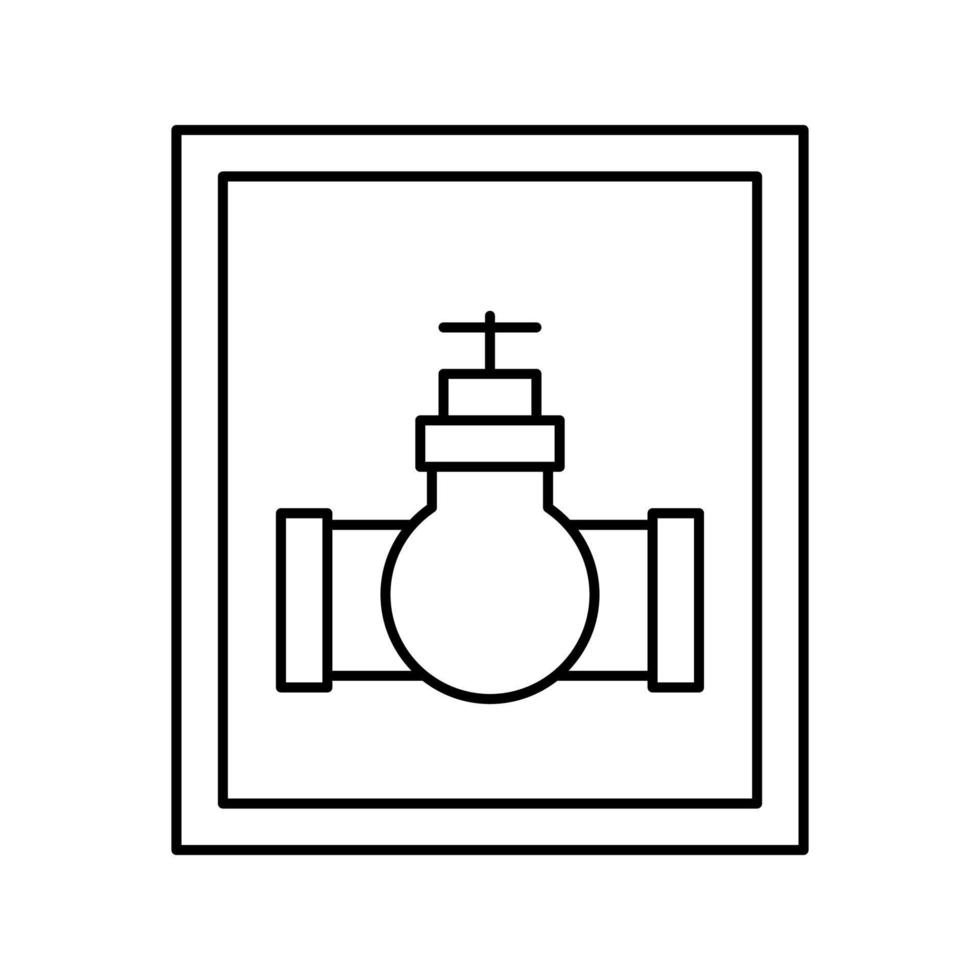 ilustração em vetor ícone de linha de sinal de transporte de gás