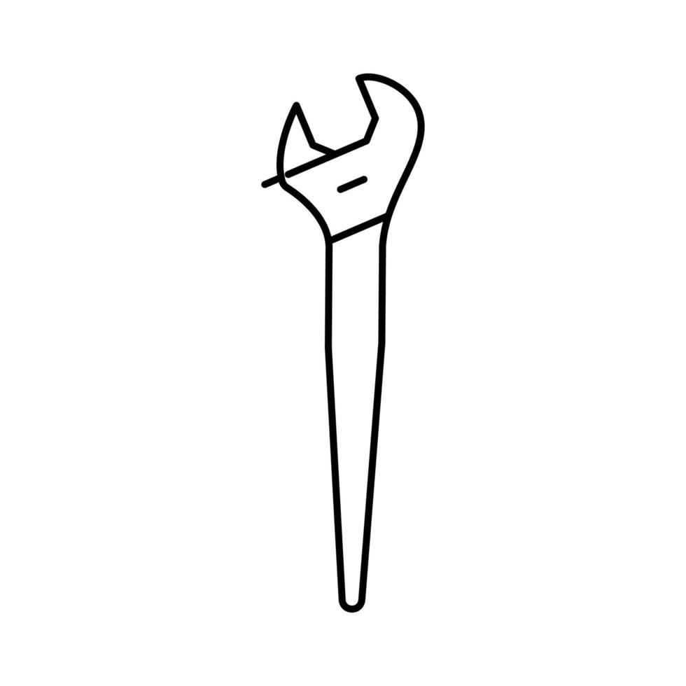 ilustração em vetor ícone de linha de ferramentas de chave inglesa