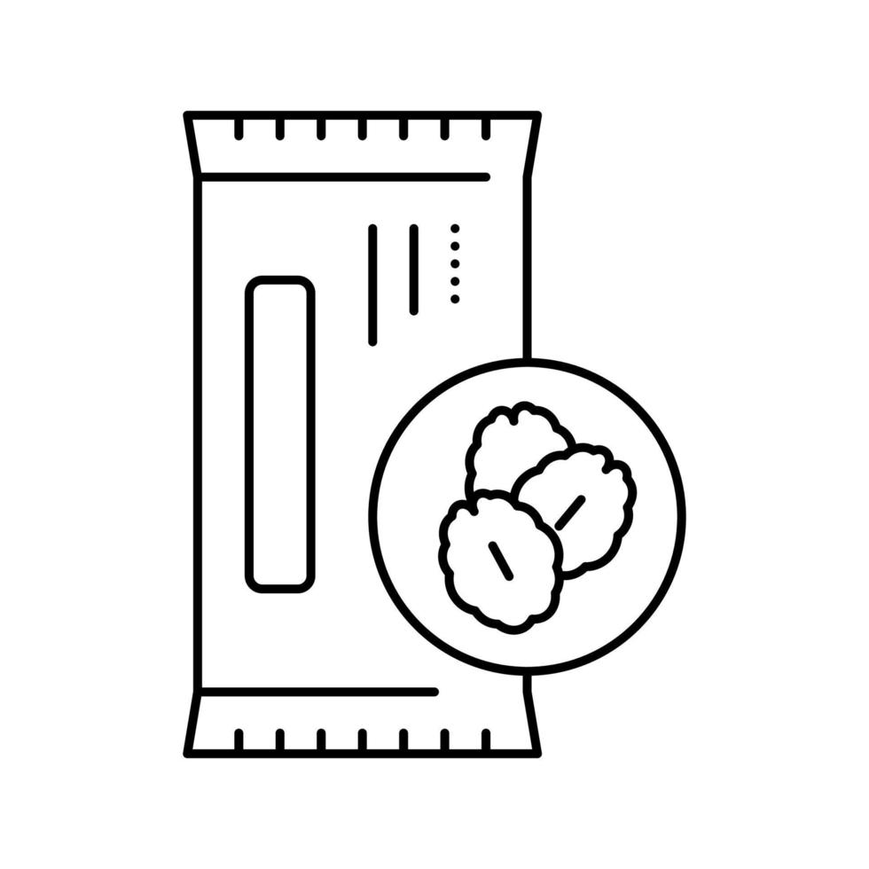 ilustração vetorial de ícone de linha de barra de cereais vetor