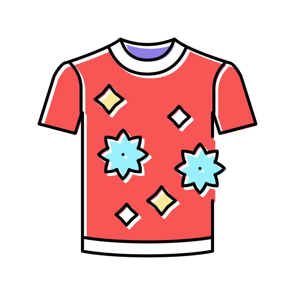 ilustração vetorial de ícone de cor de camiseta lavada vetor