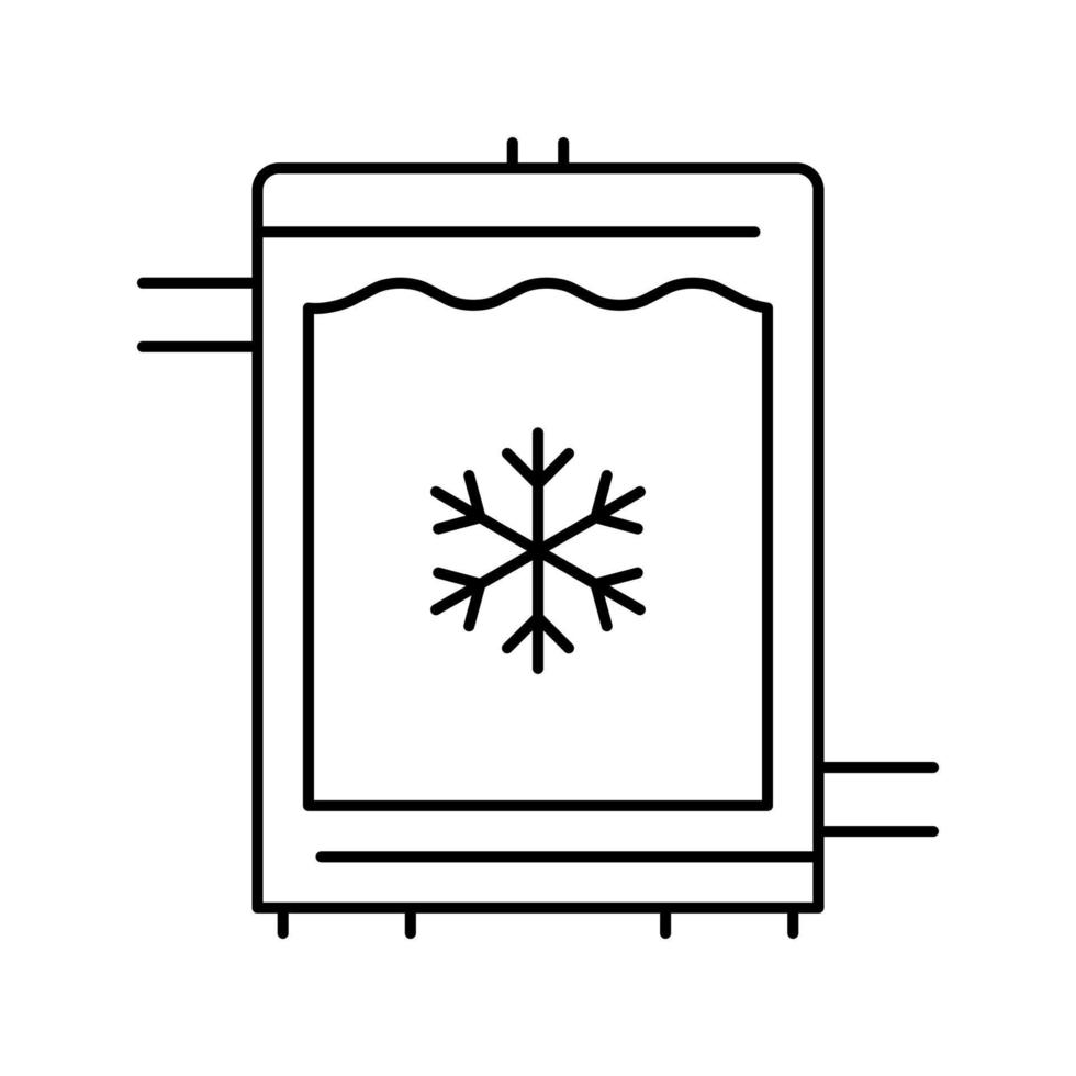 ilustração vetorial de ícone de linha de produção de queijo de geladeira vetor