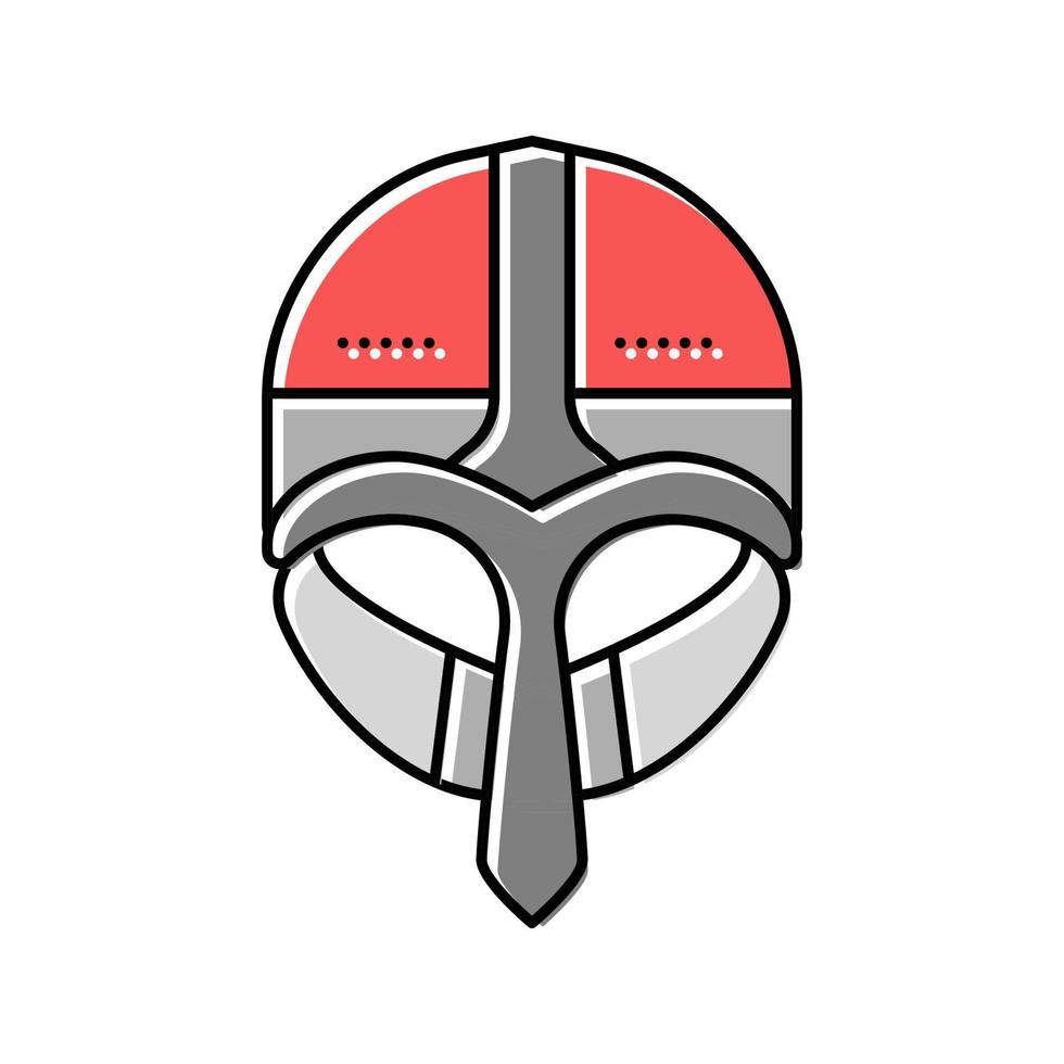 capacete viking ilustração vetorial de ícone de cor nórdica vetor