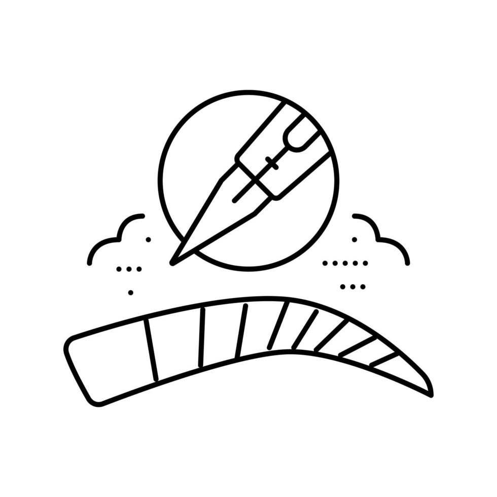 ilustração vetorial de ícone de linha de sobrancelhas ombre vetor