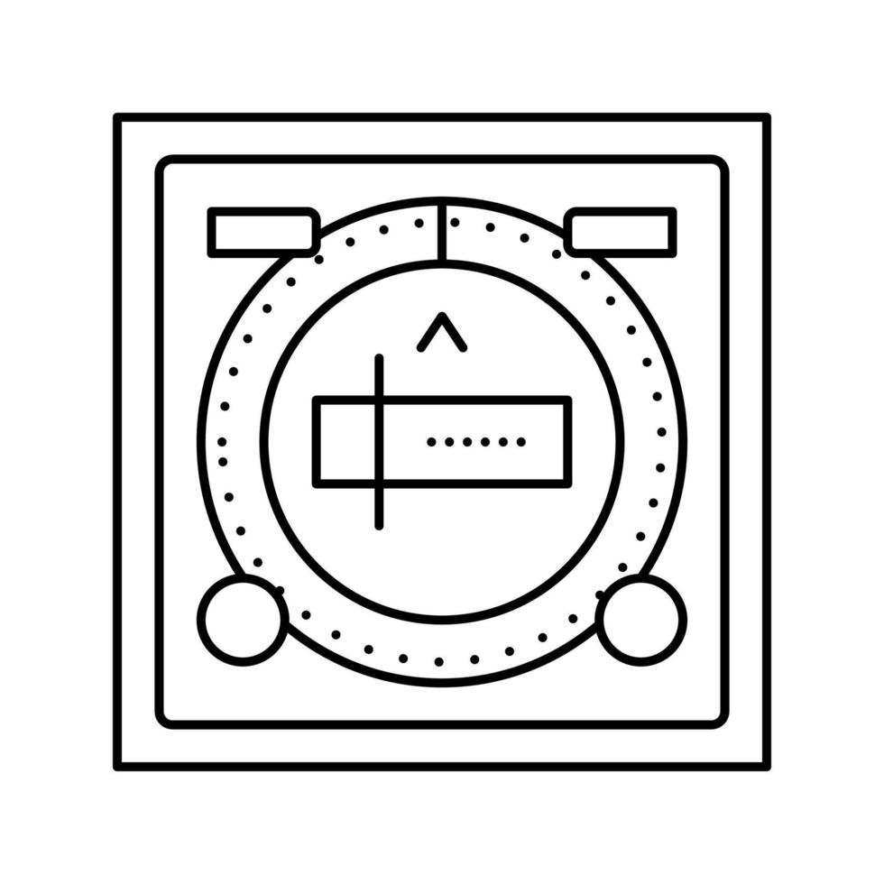 ilustração em vetor ícone de linha de bússola eletrônica