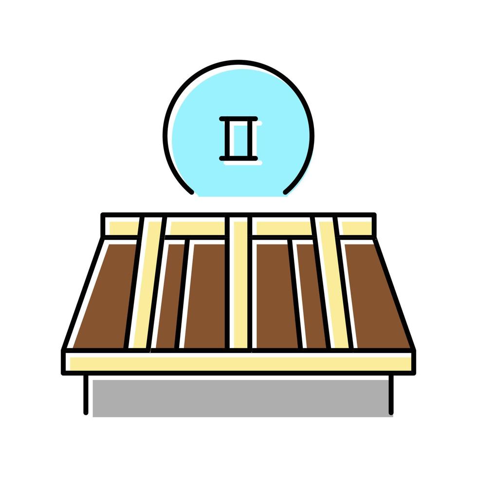 segunda etapa da ilustração vetorial de ícone de cor de substituição do telhado vetor