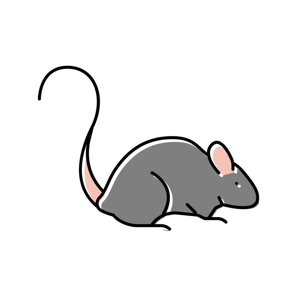 ilustração vetorial de ícone de cor de animal de estimação de ratos vetor