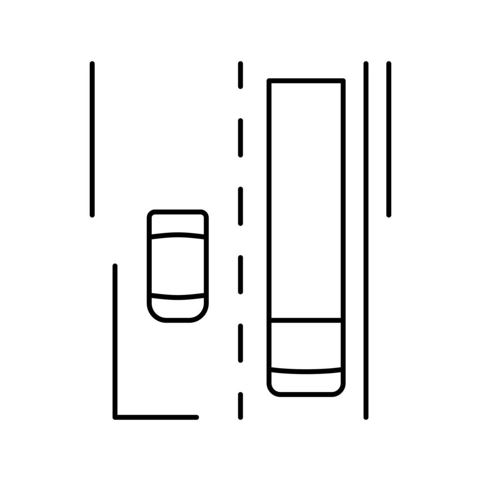 ilustração em vetor ícone de linha de estrada betuminosa