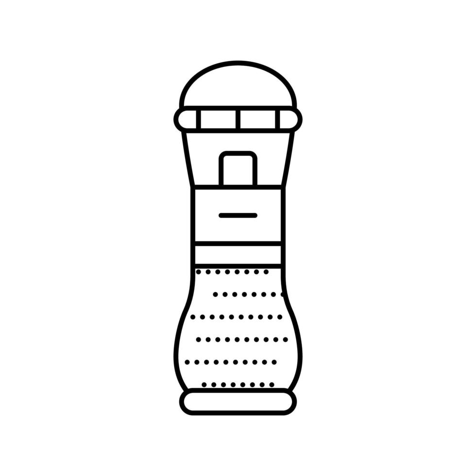 ilustração vetorial de ícone de linha de pote de pimenta vetor