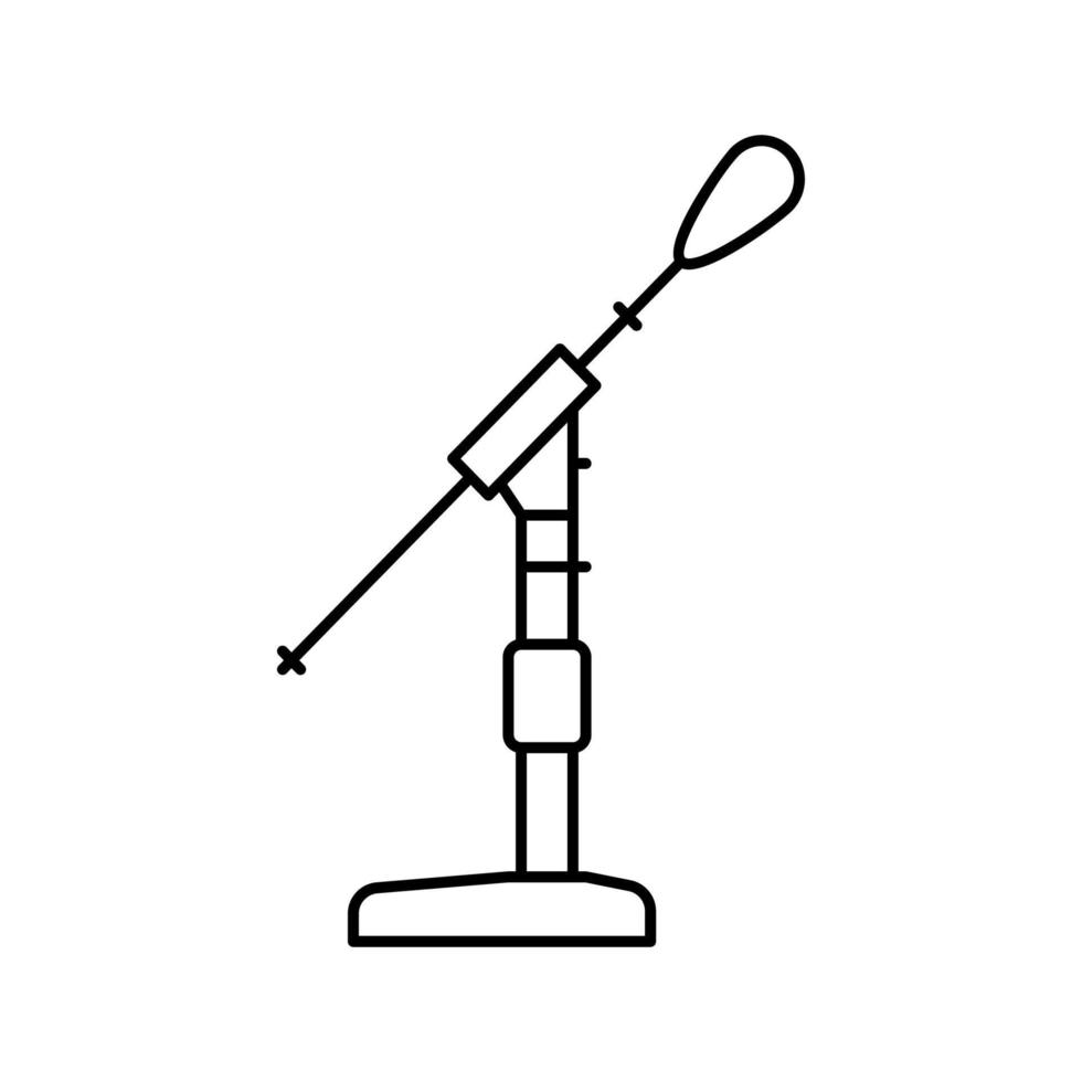 ilustração em vetor ícone de linha de microfone da web