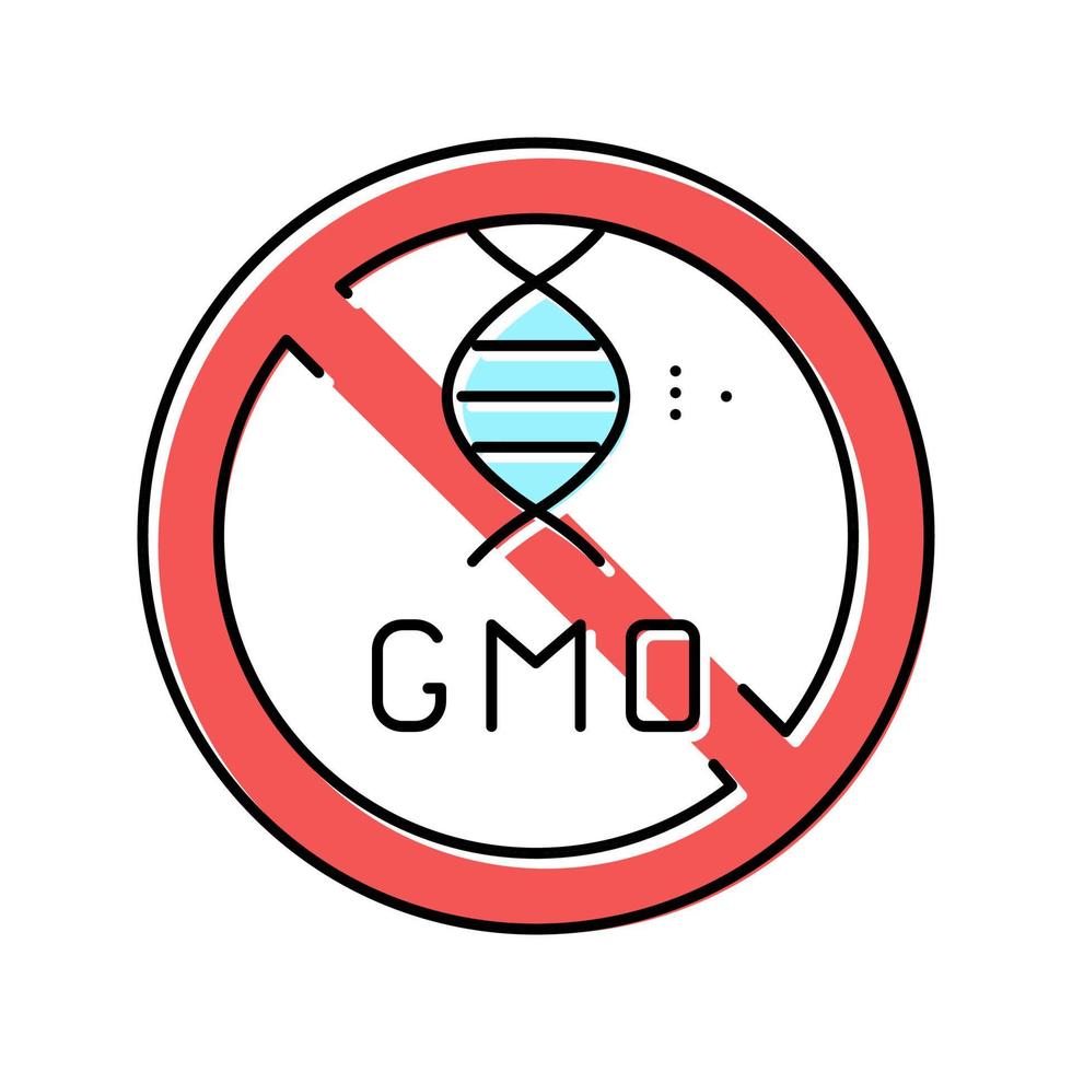 ilustração em vetor ícone de cor livre de produto genético gmo
