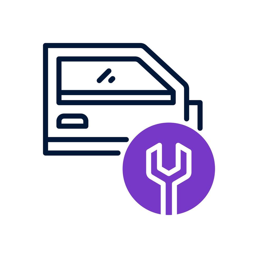 ícone da porta do carro para o seu site, celular, apresentação e design de logotipo. vetor