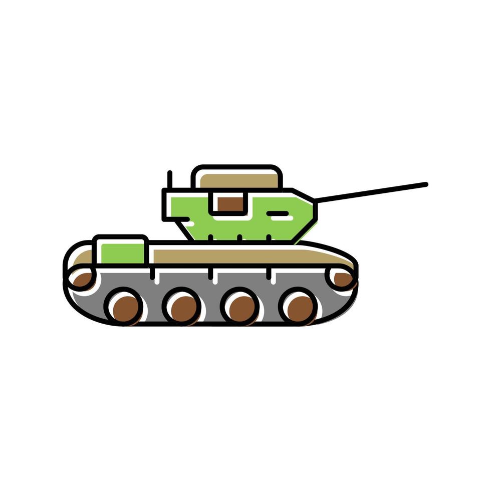 ilustração vetorial de ícone de cor de máquina de tanque vetor