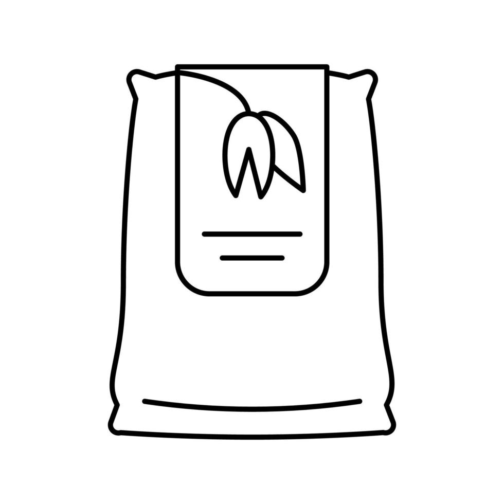 ilustração vetorial de ícone de linha de saco de aveia vetor