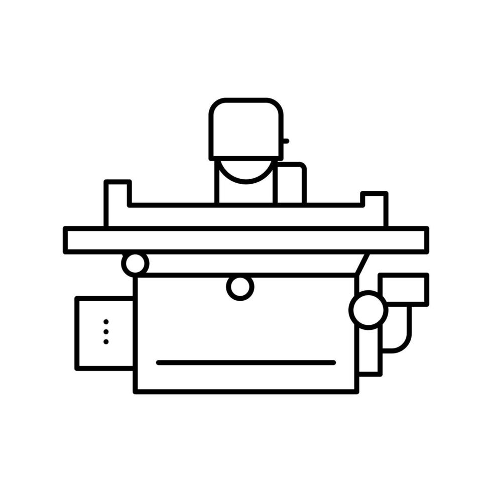 ilustração vetorial de ícone de linha de máquina de moer vetor