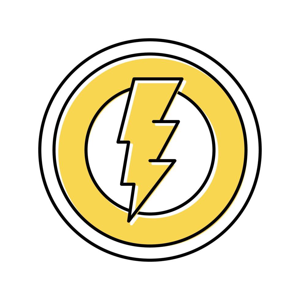 ilustração em vetor ícone de cor de sinal de serviço de eletricidade