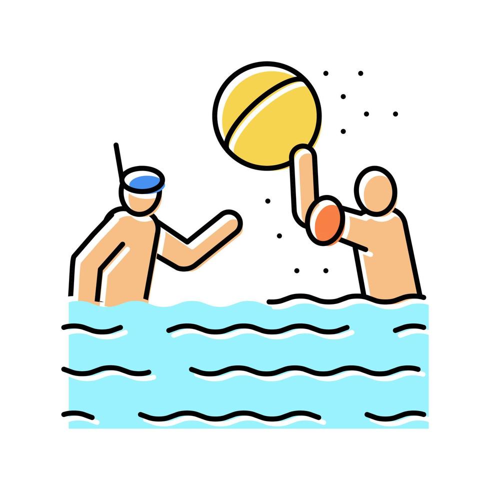 ilustração vetorial de ícone de cor de criança nadando vetor